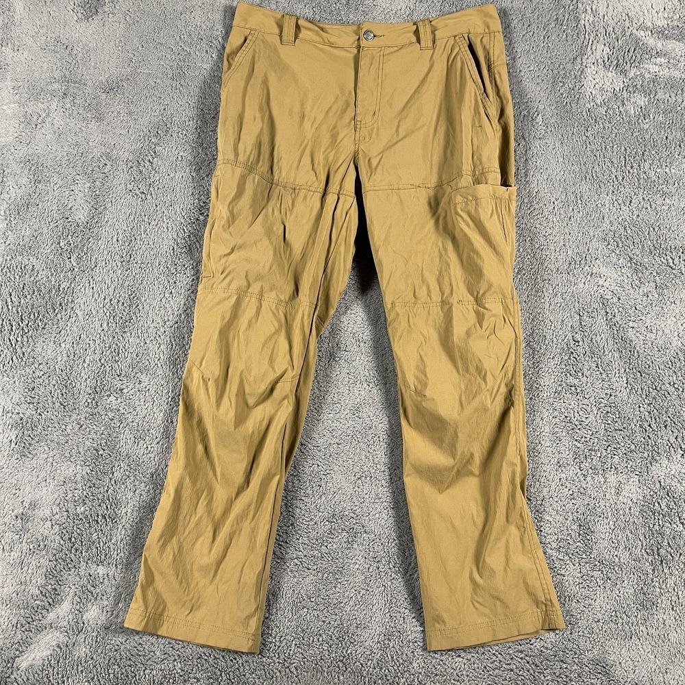 Columbia Sportswear Hiking Pants Mens 34x30 (FITS 35x29) Tan Stretch Outdoor